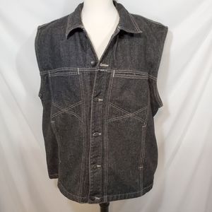 Girbaud Black Denim Jean Vest